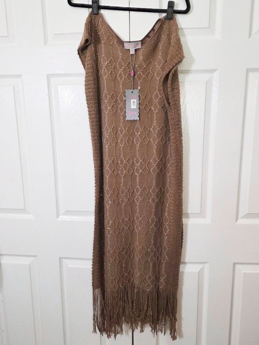 Sequin crochet cover up